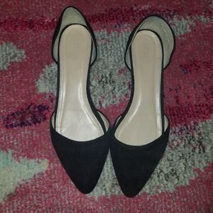 Suede d'Orsay Flats